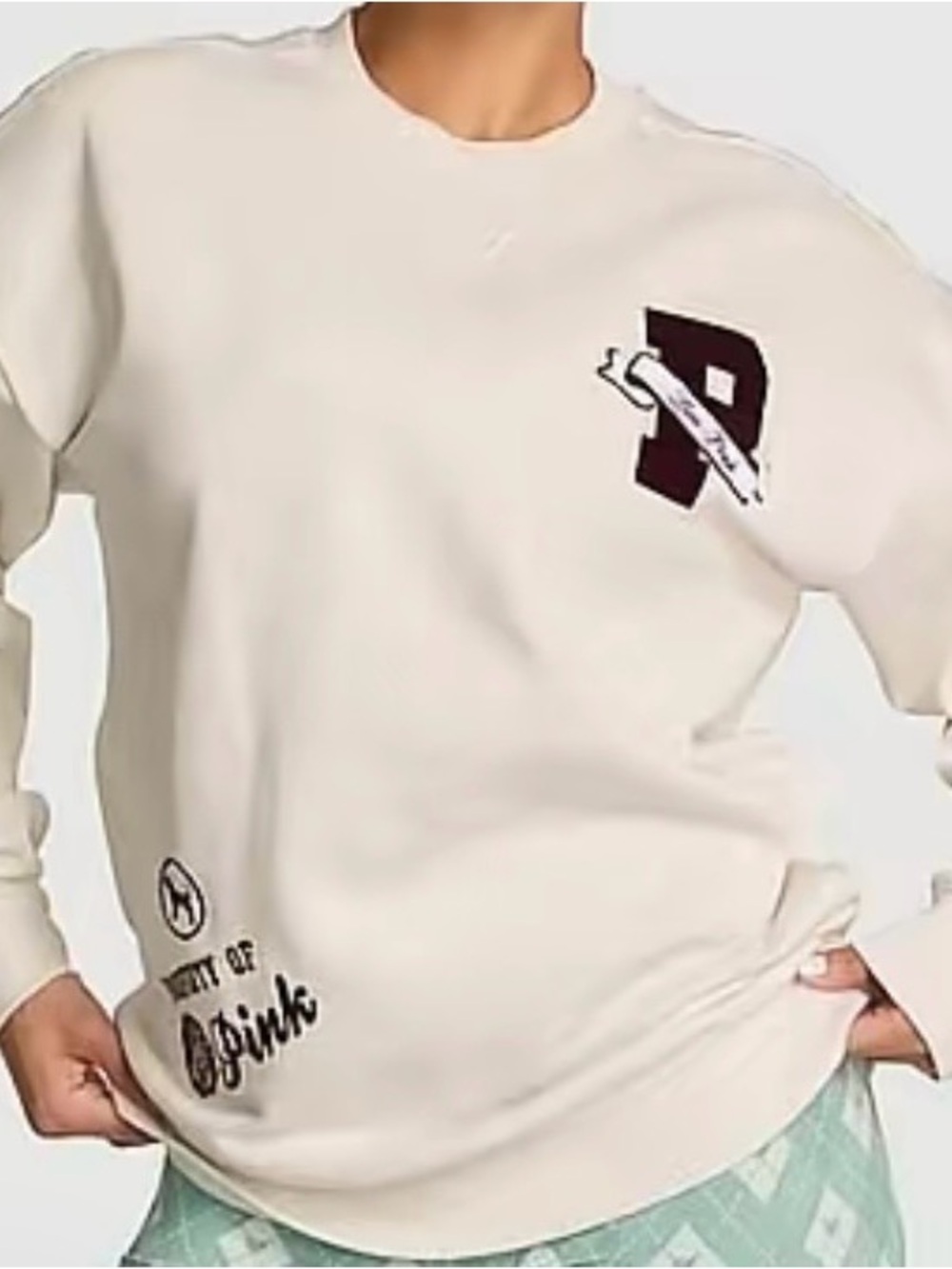 PINK Victoria's Secret Graphic Crewneck Sweatshirt limited Edition